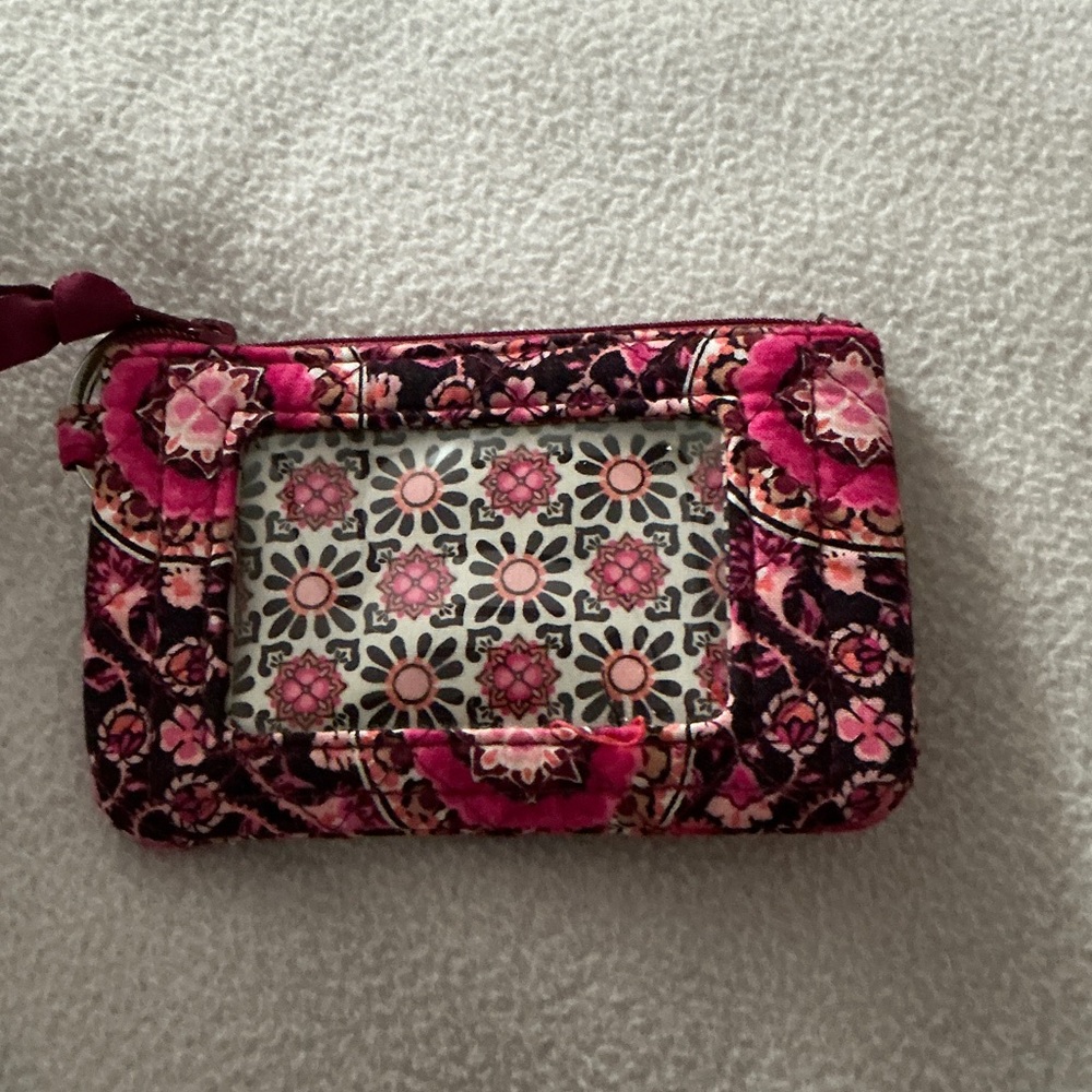 Vera Bradley Pink and Black Key & Card Holder